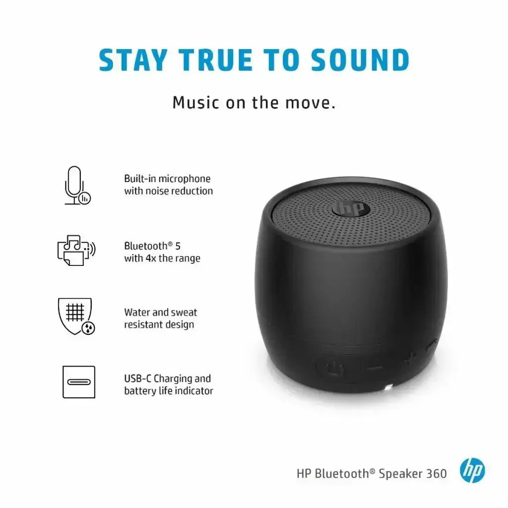 HP Black Bluetooth Speaker 360 - HP - Digital IT Cafè