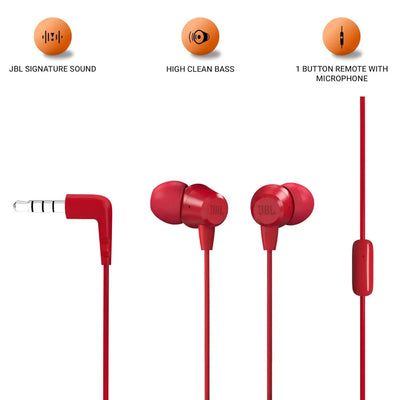 JBL T50HI in-Ear Wired Headphone with Noise Isolation Mic
