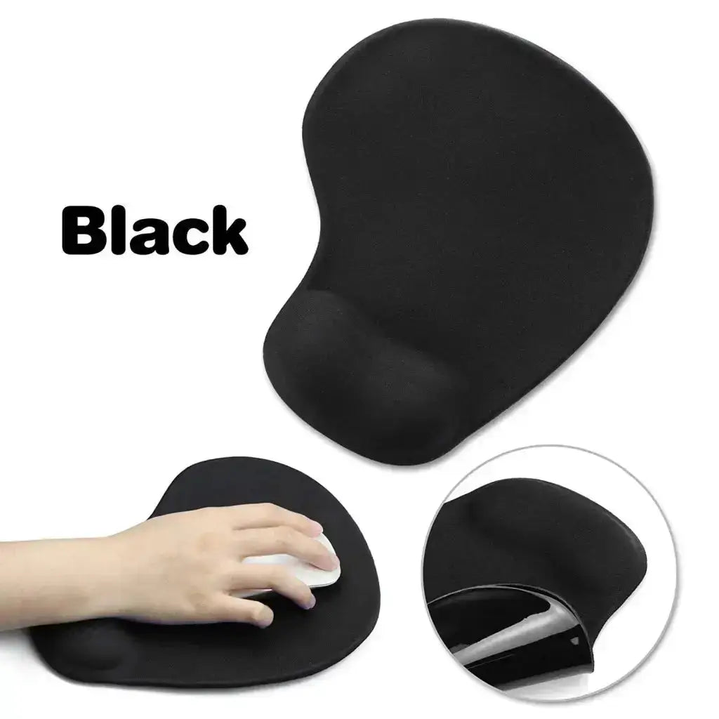 Life Time Wrist Rest Comfort Gel Mouse Pad, Ergonomically Designed and Non-Slip Skid Resistant Black - Life Time - Digital IT Cafè