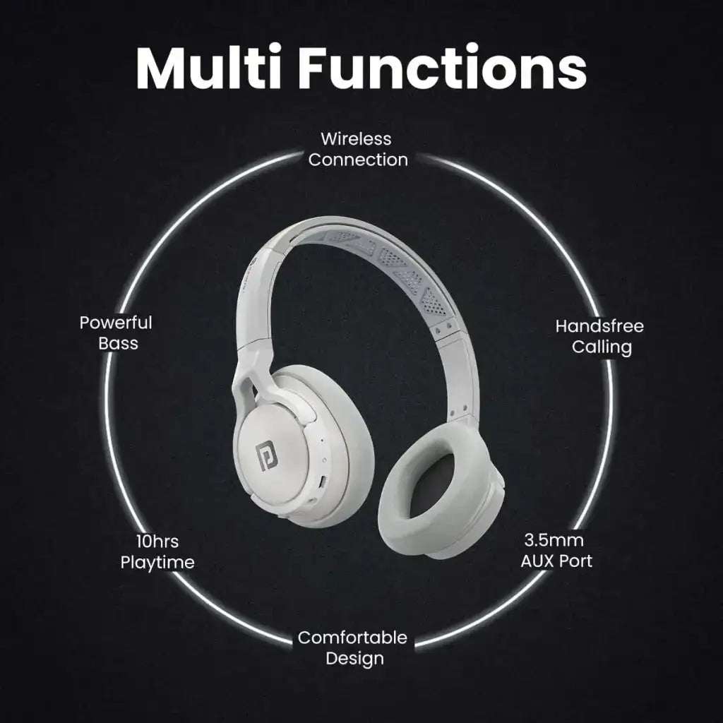 Portronics Muffs M1 Wireless Bluetooth Over Ear Headphone - Portronics - Digital IT Cafè