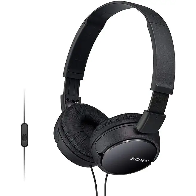 Sony MDR-ZX110AP Wired On-Ear Headphones with Mic for phone