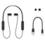 Sony WI-C200 Wireless Headphones Bluetooth (Black) -