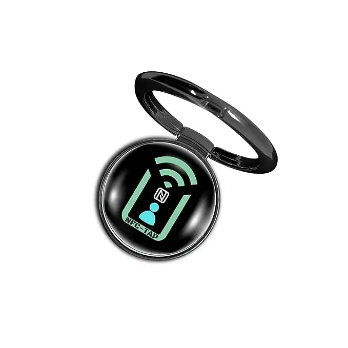 Swap-n-Snap 360° Holo-Ring NFC Tap Metallic Black Mobile