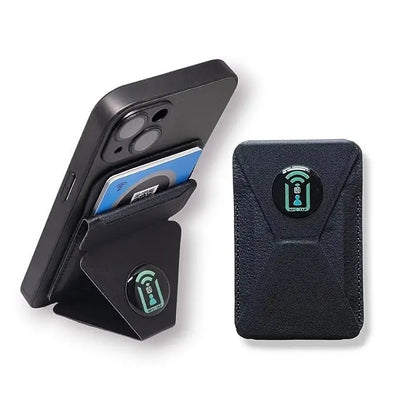 swap-n-snap Magnetic Black Color Leather SnapWallet NFC -