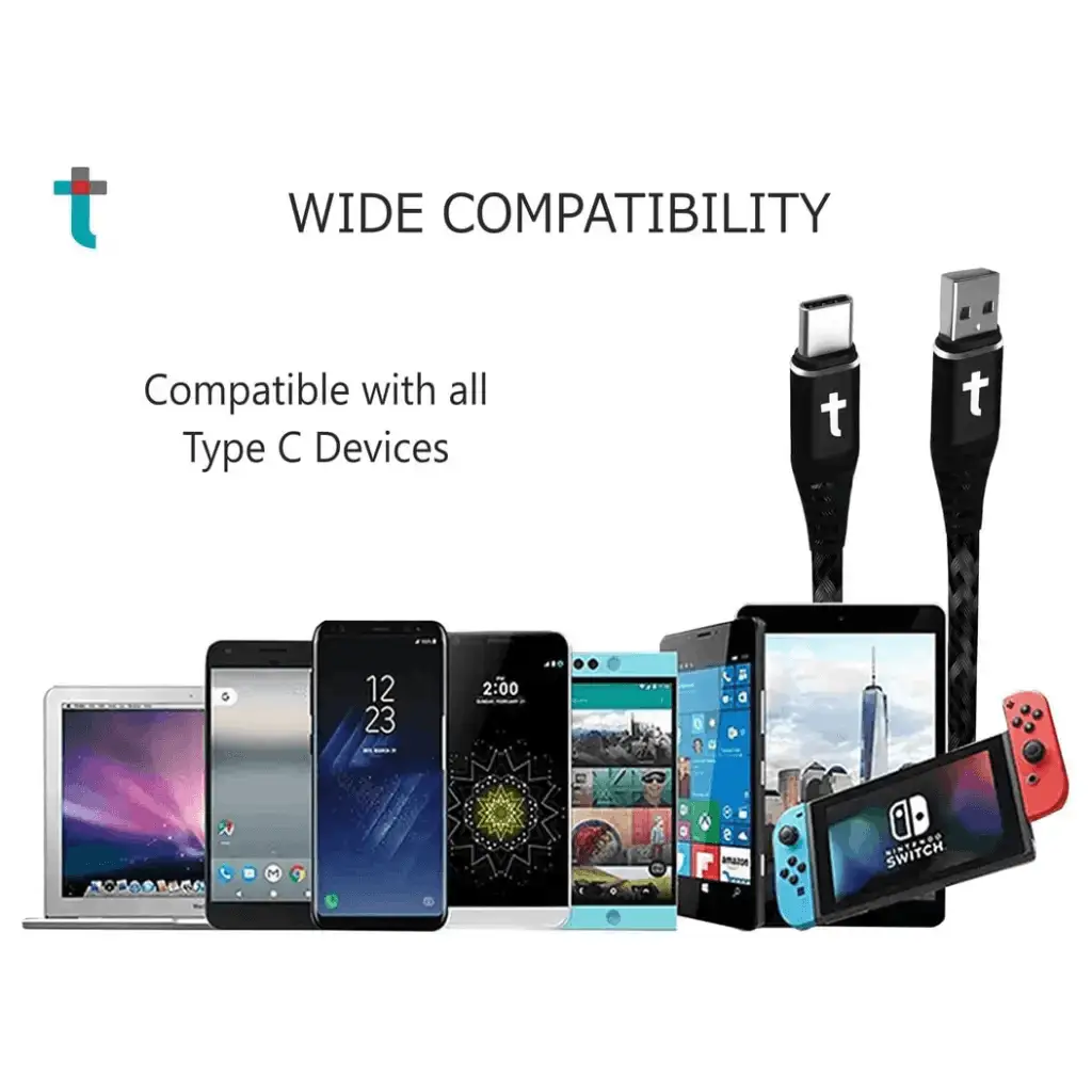 TRUTH Type C To Type C 5A (60W) Double Nylon Braided Sync & Fast Charging Cable 1.2 Meter TRUTH Micro USB 3A Double Nylon Braided Sync & Fast Charging Cable 1.2 Meter TRUTH USB Type C 3A Double Nylon Braided Sync & Fast Charging Cable 1.2 Meter 